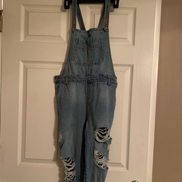 Medium Washed Jean Pant Overall - Picture 2 of 2